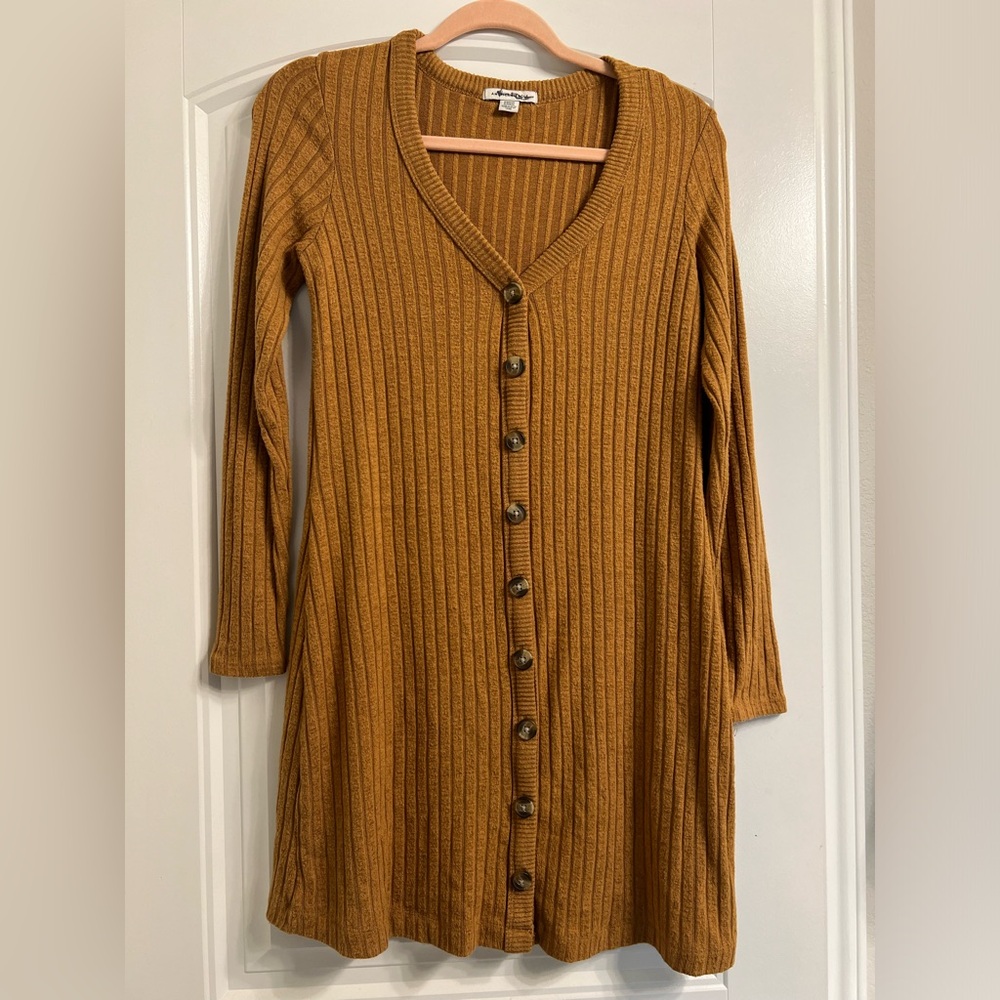 $8 SALE - Dark Yellowish Brown Dress